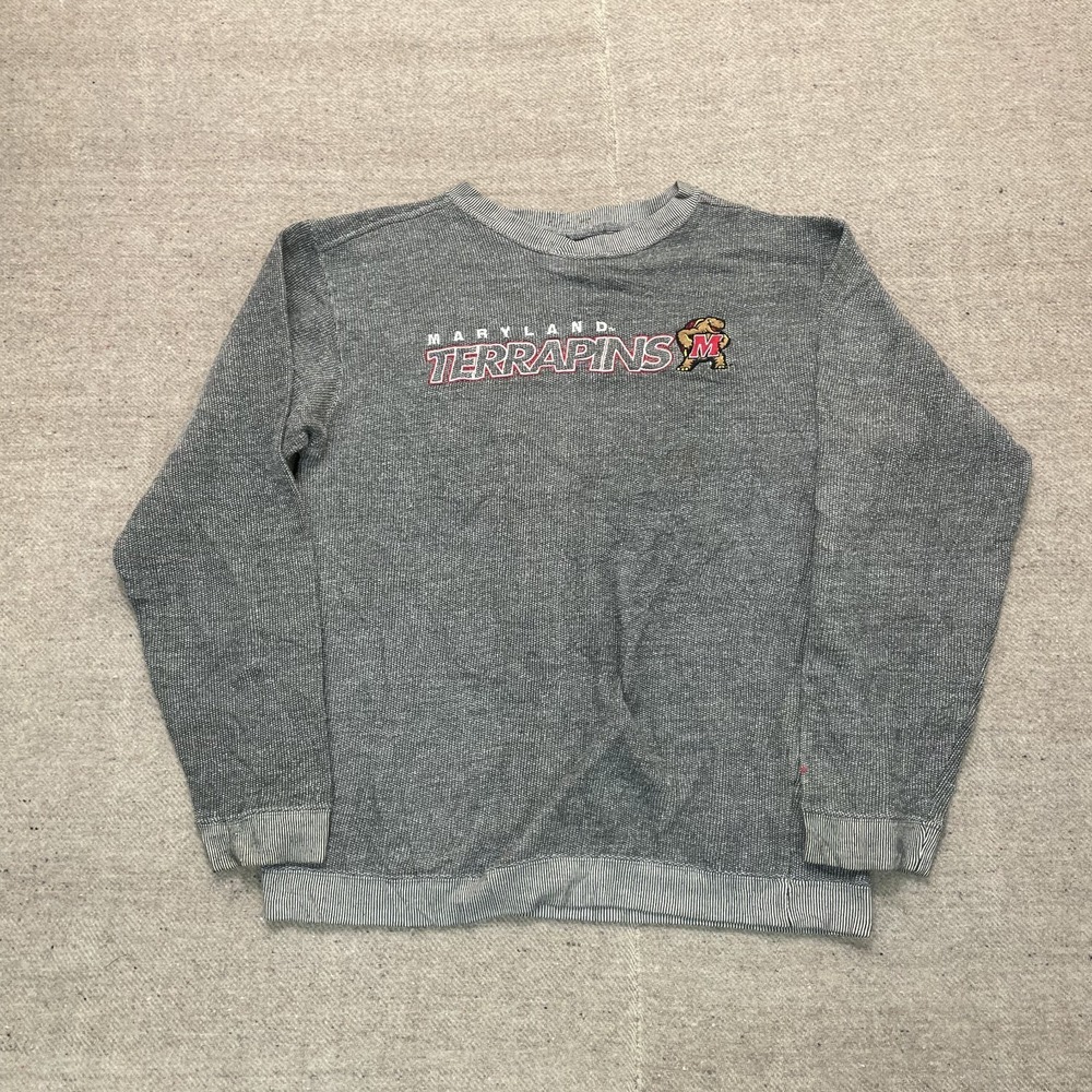 Vintage Maryland Terrapins Sweatshirt mens Medium Gray 2000s y2k NCAA Starter